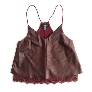 Must have faux leather top by Revamped Sirens